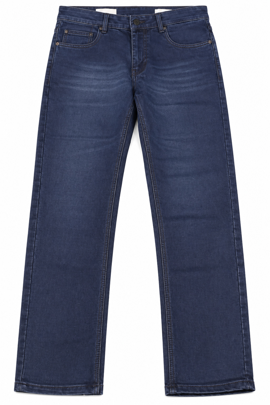 Dark Indigo Straight Leg Jeans Flat Lay